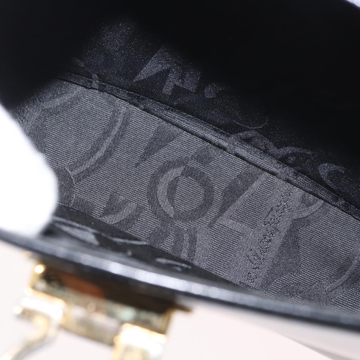 Salvatore Ferragamo Gancini Hand Bag Leather 2way Black Gold Auth 168101