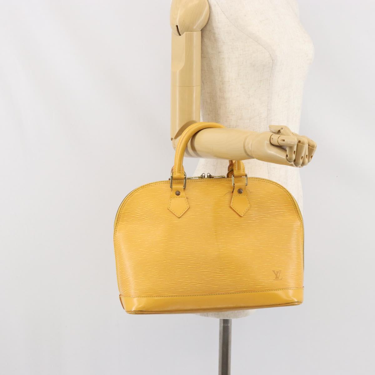 LOUIS VUITTON Epi Alma Hand Bag Yellow M52149 LV Auth 168111