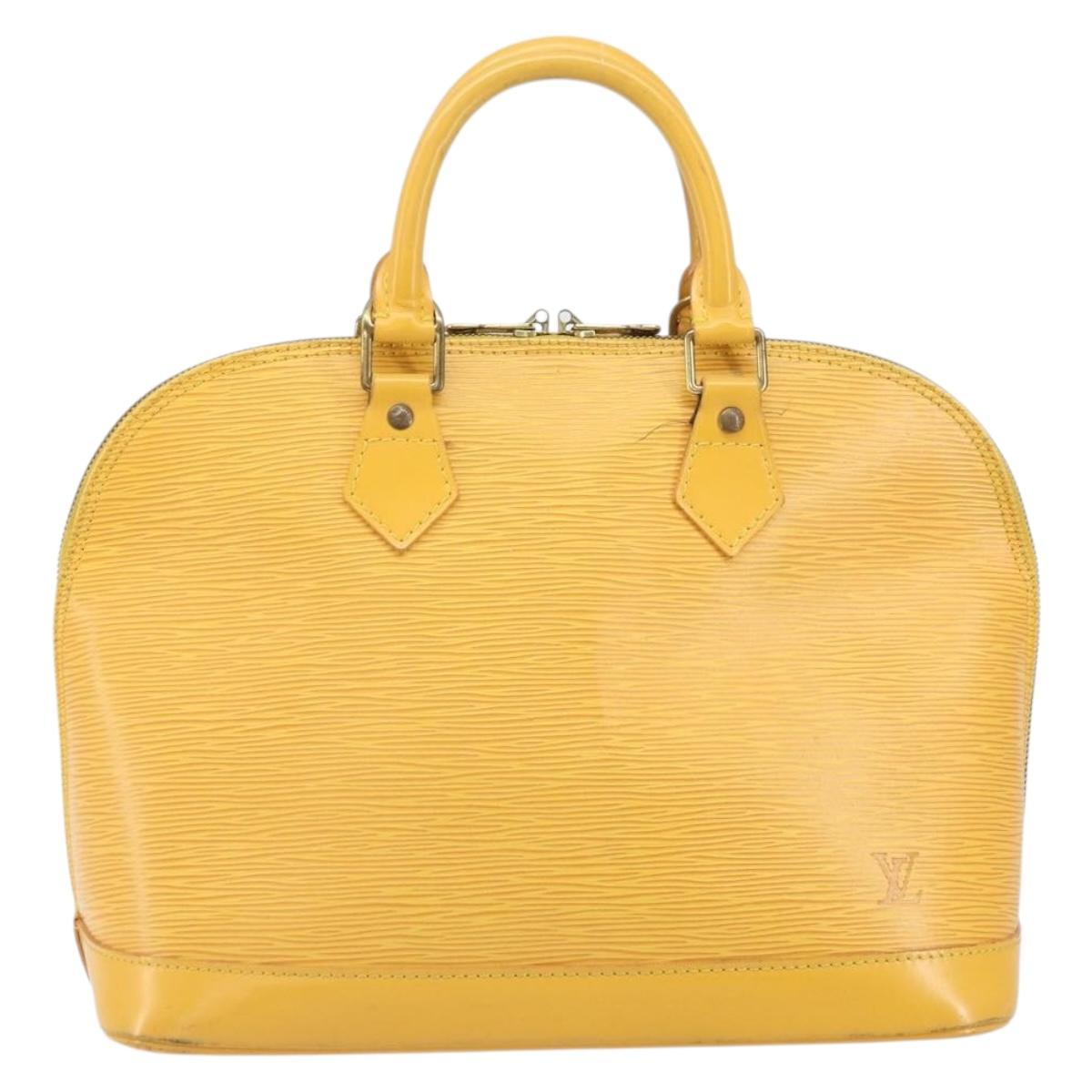 LOUIS VUITTON Epi Alma Hand Bag Yellow M52149 LV Auth 168111