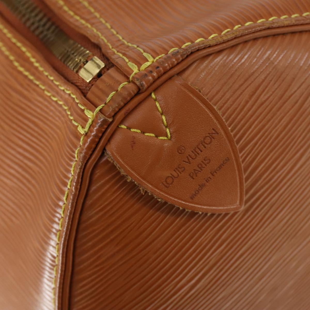 LOUIS VUITTON Epi Keepall 50 Boston Bag Brown M42968 LV Auth 168114