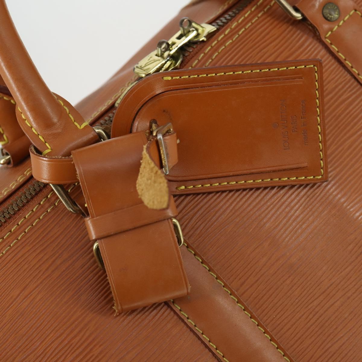 LOUIS VUITTON Epi Keepall 50 Boston Bag Brown M42968 LV Auth 168114