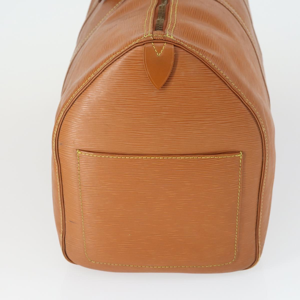 LOUIS VUITTON Epi Keepall 50 Boston Bag Brown M42968 LV Auth 168114
