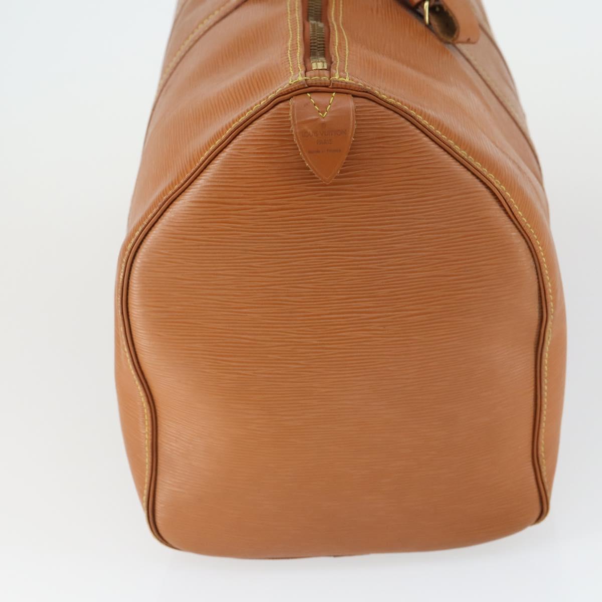 LOUIS VUITTON Epi Keepall 50 Boston Bag Brown M42968 LV Auth 168114
