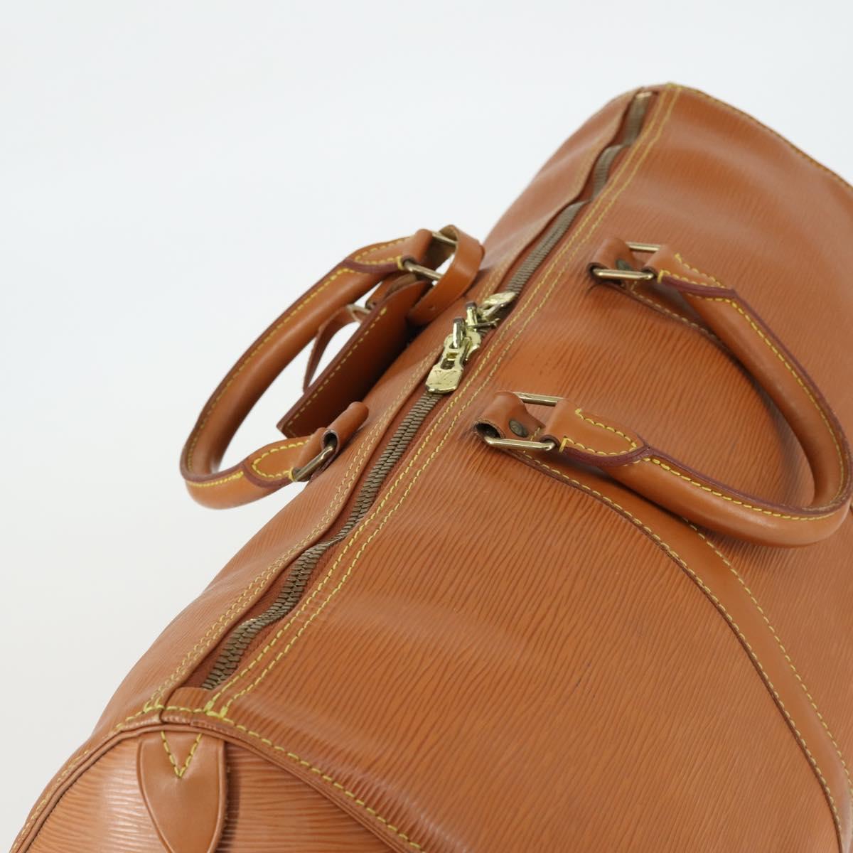 LOUIS VUITTON Epi Keepall 50 Boston Bag Brown M42968 LV Auth 168114