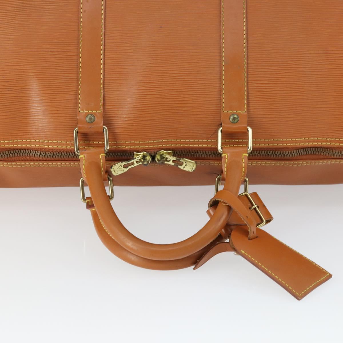 LOUIS VUITTON Epi Keepall 50 Boston Bag Brown M42968 LV Auth 168114