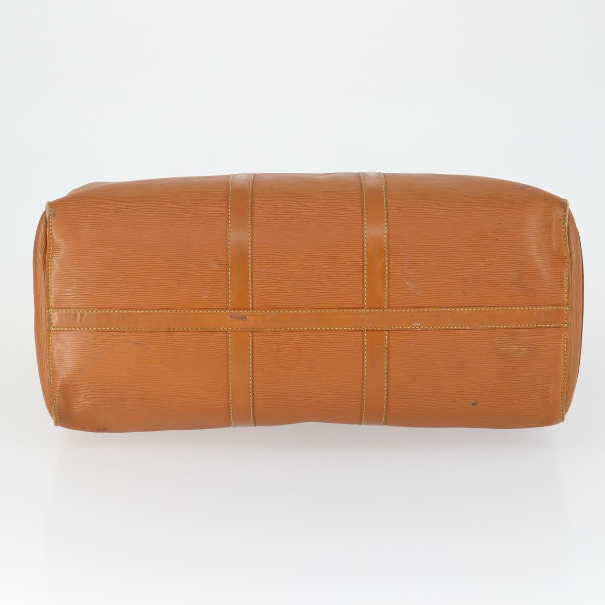 LOUIS VUITTON Epi Keepall 50 Boston Bag Brown M42968 LV Auth 168114