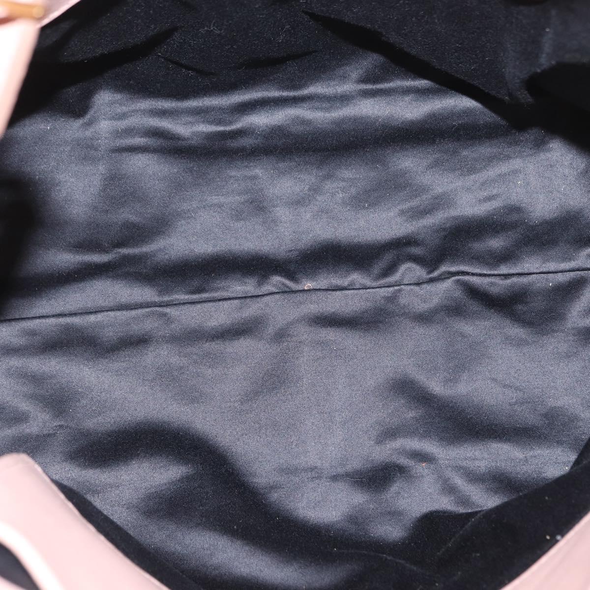 Miu Miu Matelasse Tote Bag Leather Pink Gold Auth 168121