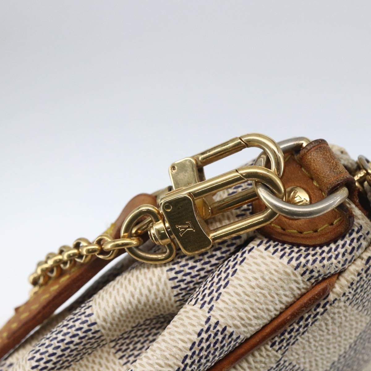 LOUIS VUITTON Damier Azur Eva Shoulder Bag 2way N55214 LV Auth 168124