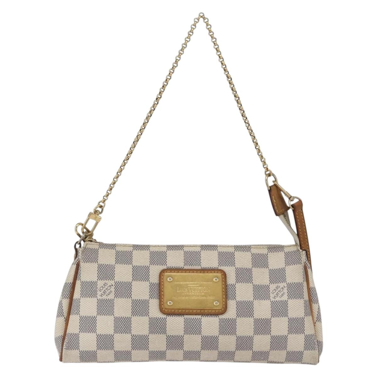 LOUIS VUITTON Damier Azur Eva Shoulder Bag 2way N55214 LV Auth 168124