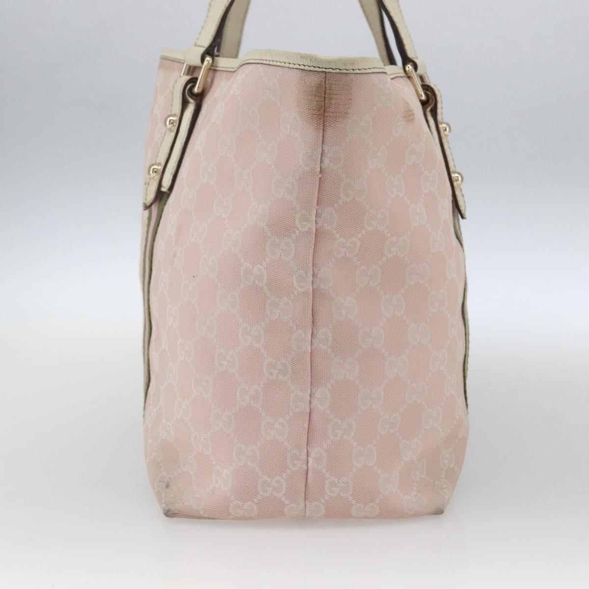 GUCCI GG Canvas Sherry Line Tote Bag Beige Gold 139260 Auth 168127