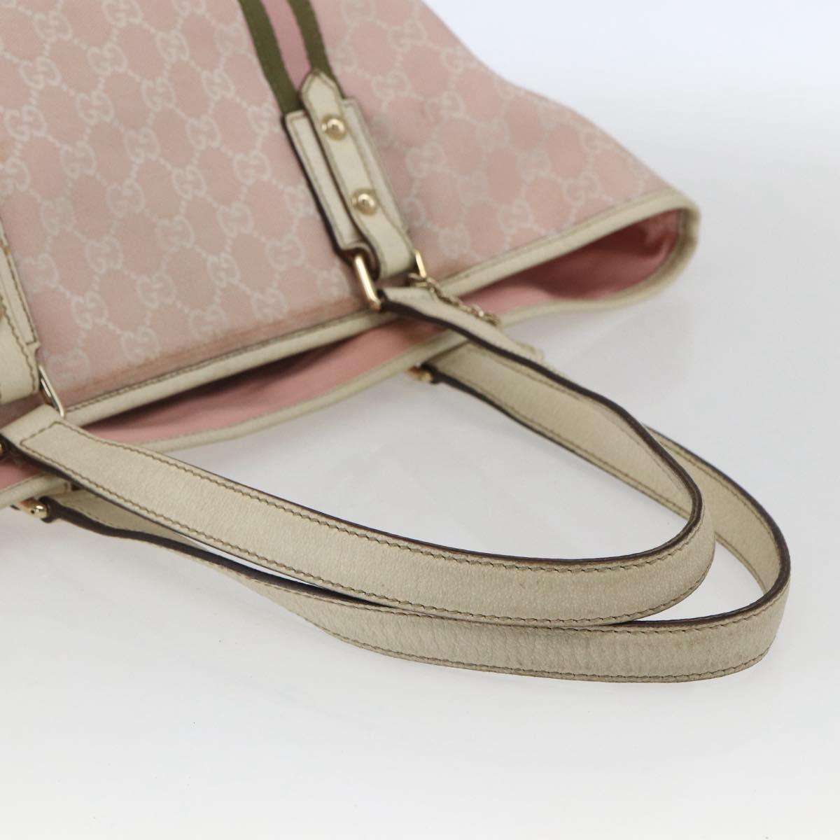 GUCCI GG Canvas Sherry Line Tote Bag Beige Gold 139260 Auth 168127