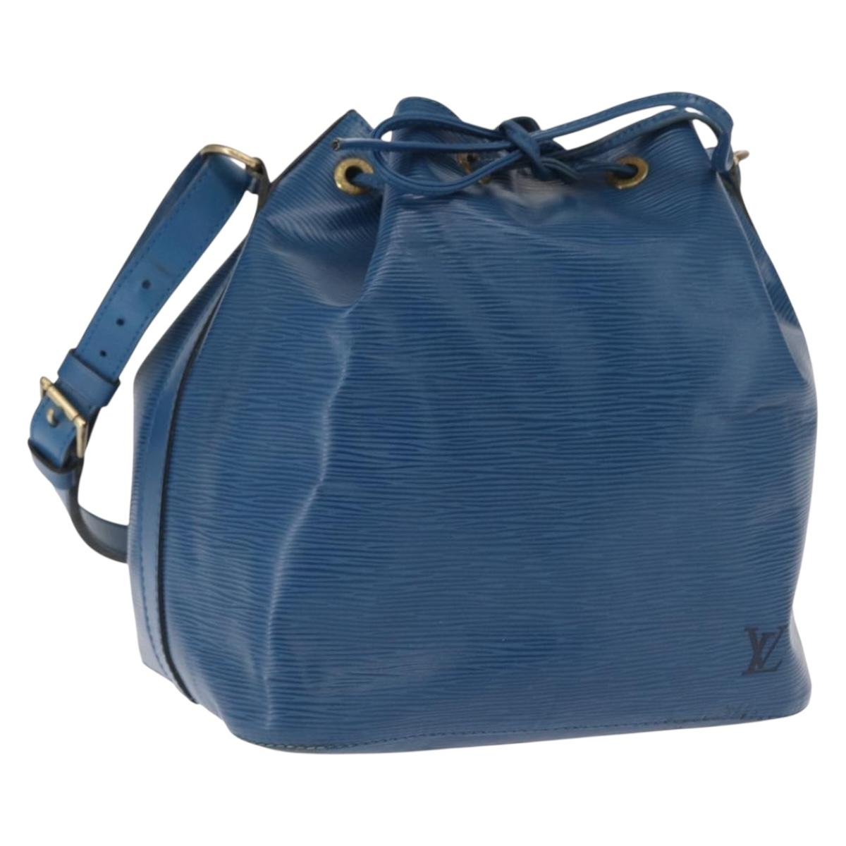 LOUIS VUITTON Epi Petit Noe Shoulder Bag Blue M44105 LV Auth 168129