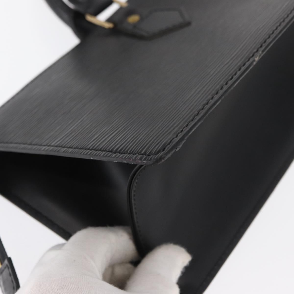 LOUIS VUITTON Epi Sac Triangle Hand Bag Black M52092 LV Auth 168130