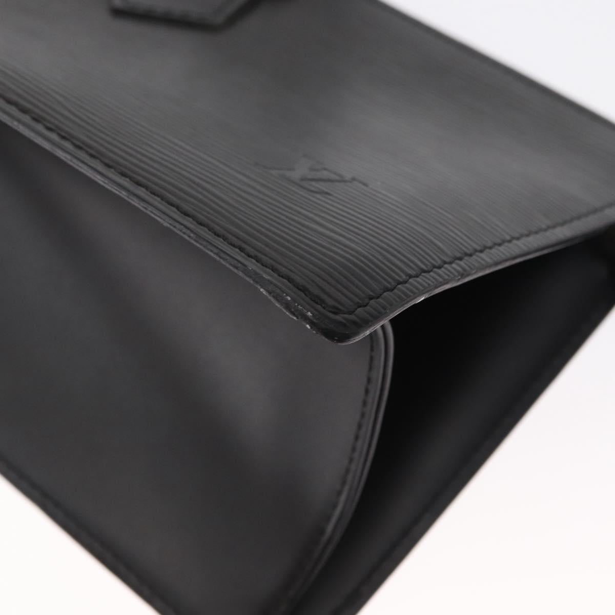 LOUIS VUITTON Epi Sac Triangle Hand Bag Black M52092 LV Auth 168130