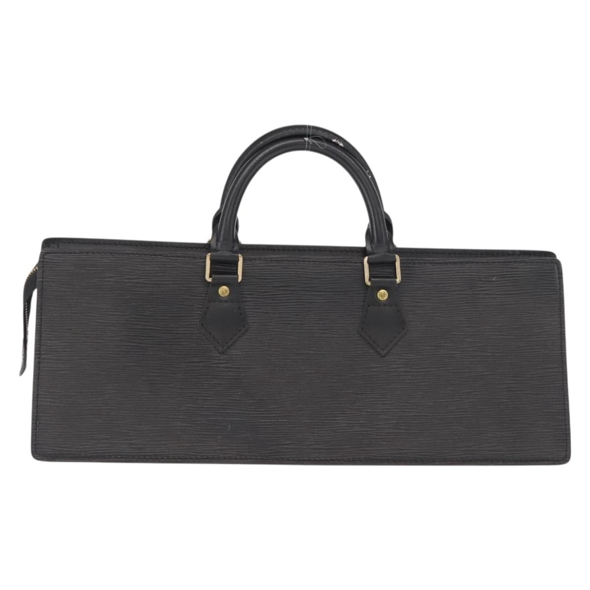 LOUIS VUITTON Epi Sac Triangle Hand Bag Black M52092 LV Auth 168130