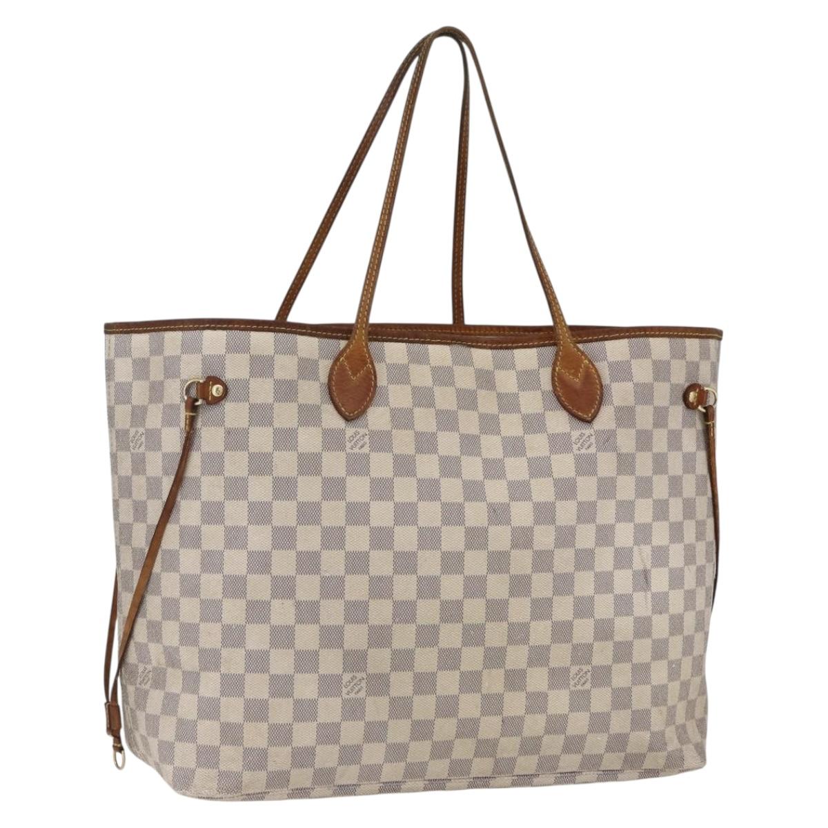 LOUIS VUITTON Damier Azur Neverfull GM Tote Bag N41360 LV Auth 168133