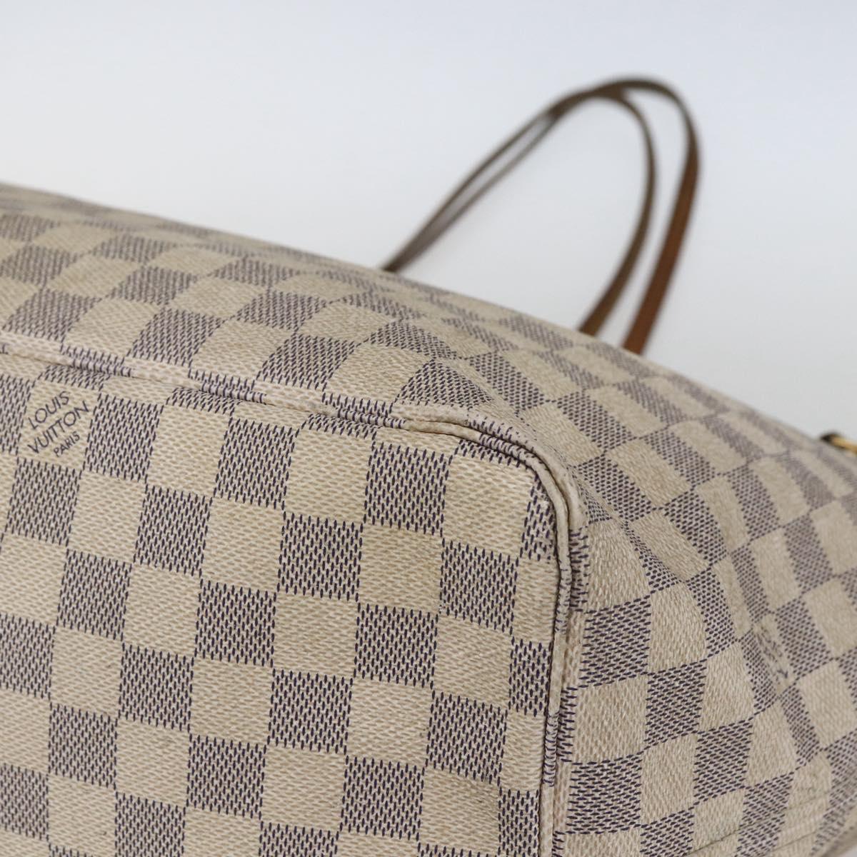 LOUIS VUITTON Damier Azur Neverfull GM Tote Bag N41360 LV Auth 168133
