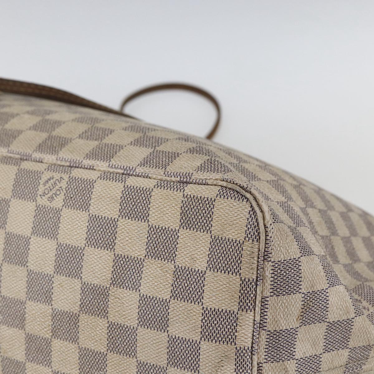 LOUIS VUITTON Damier Azur Neverfull GM Tote Bag N41360 LV Auth 168133