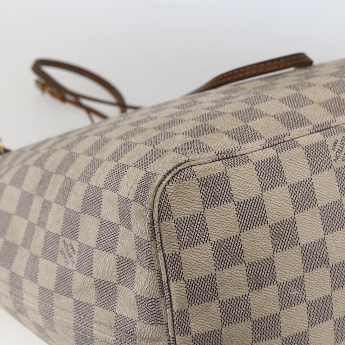LOUIS VUITTON Damier Azur Neverfull GM Tote Bag N41360 LV Auth 168133
