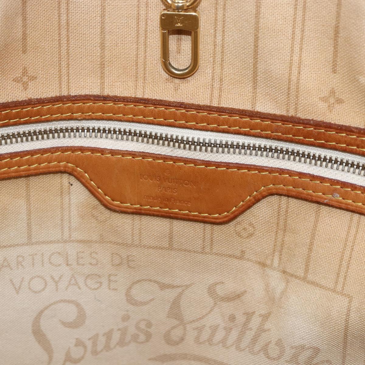 LOUIS VUITTON Damier Azur Neverfull GM Tote Bag N41360 LV Auth 168133
