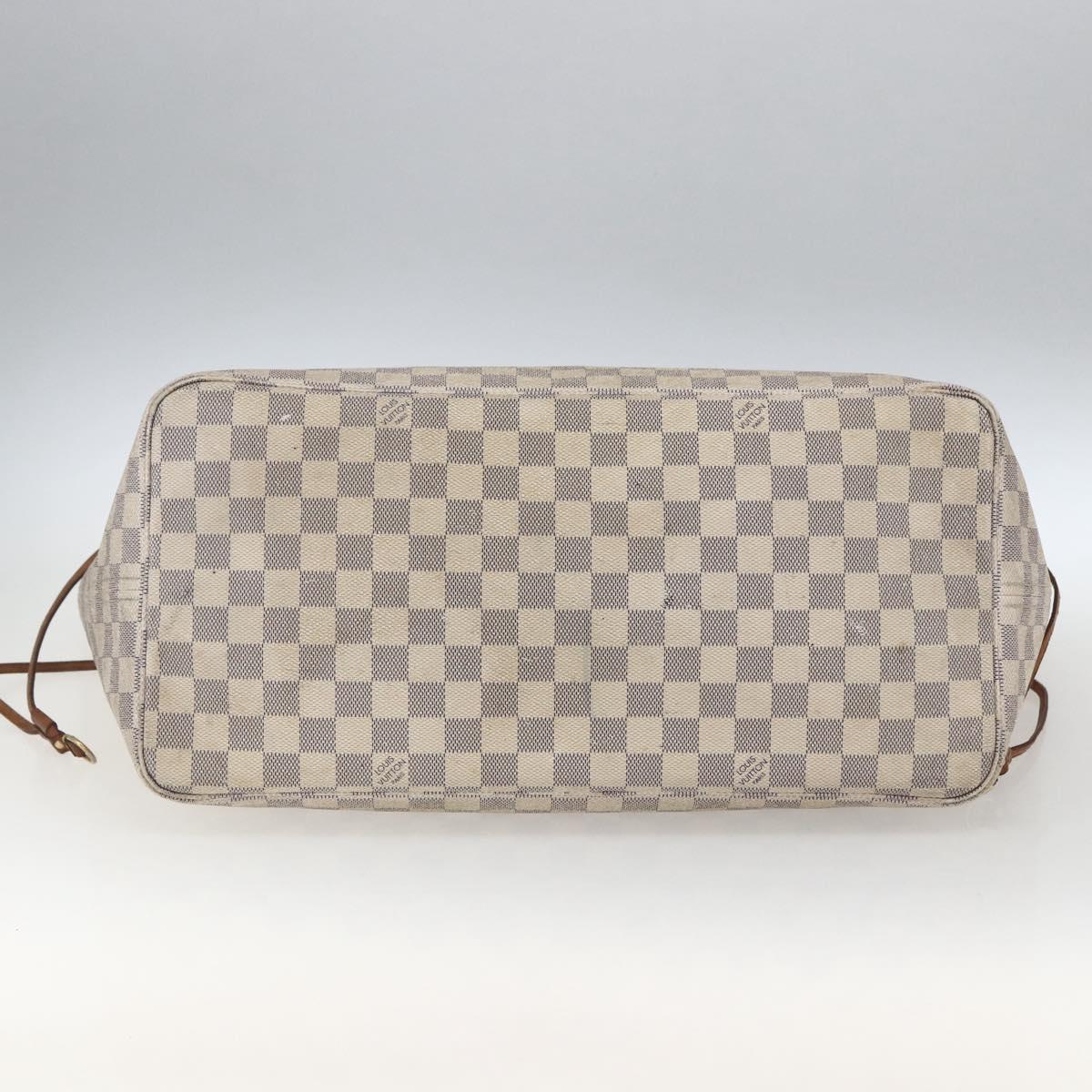 LOUIS VUITTON Damier Azur Neverfull GM Tote Bag N41360 LV Auth 168133