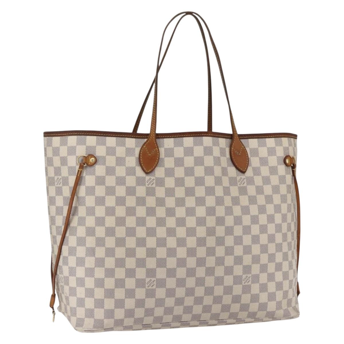 LOUIS VUITTON Damier Azur Neverfull GM Tote Bag N41360 LV Auth 168134