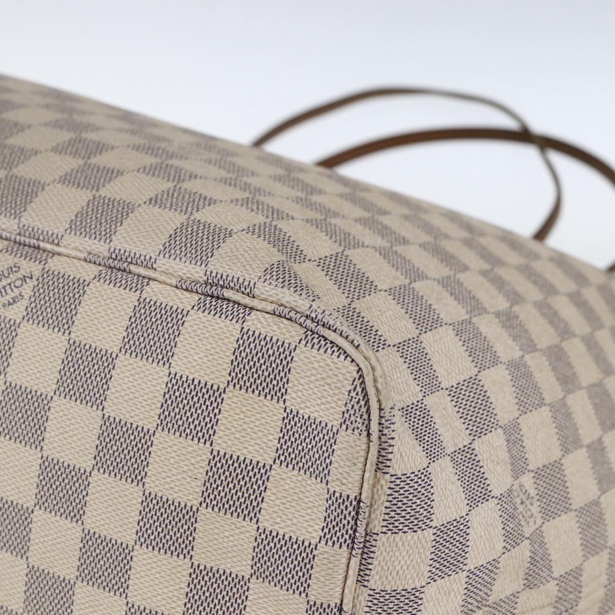 LOUIS VUITTON Damier Azur Neverfull GM Tote Bag N41360 LV Auth 168134