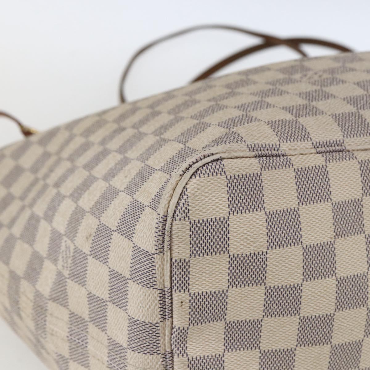 LOUIS VUITTON Damier Azur Neverfull GM Tote Bag N41360 LV Auth 168134