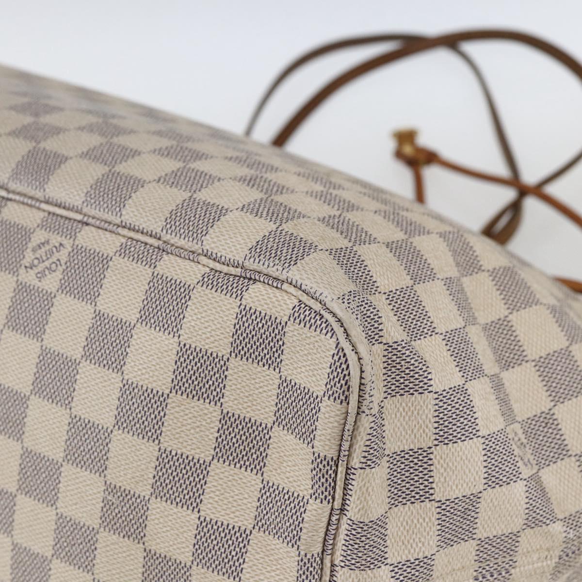 LOUIS VUITTON Damier Azur Neverfull GM Tote Bag N41360 LV Auth 168134