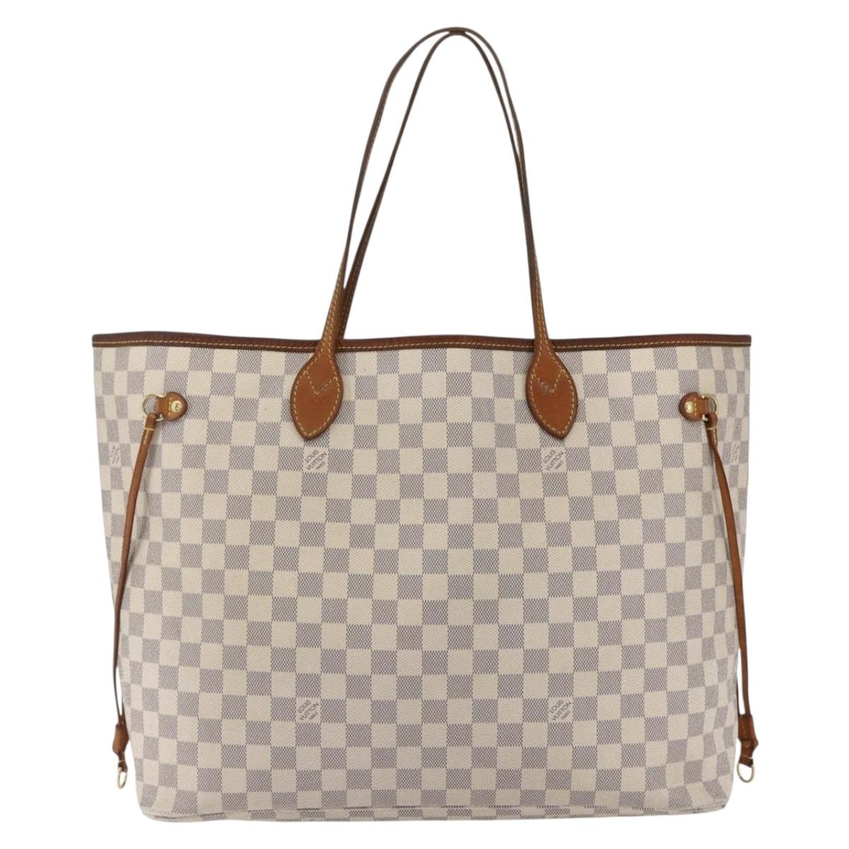 LOUIS VUITTON Damier Azur Neverfull GM Tote Bag N41360 LV Auth 168134