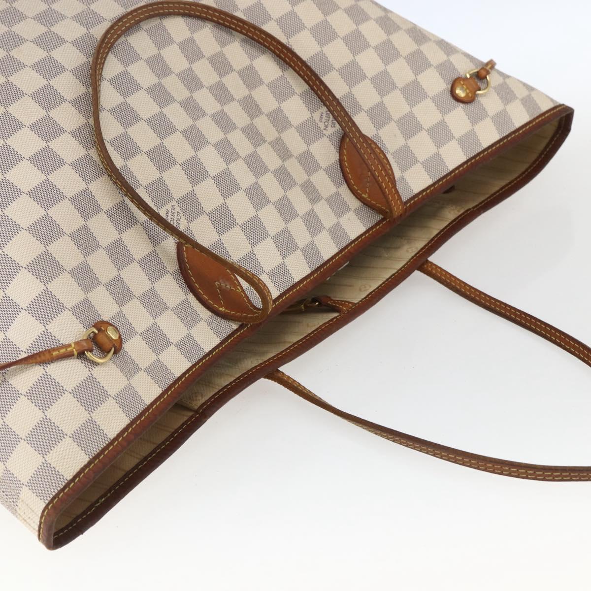 LOUIS VUITTON Damier Azur Neverfull GM Tote Bag N41360 LV Auth 168134