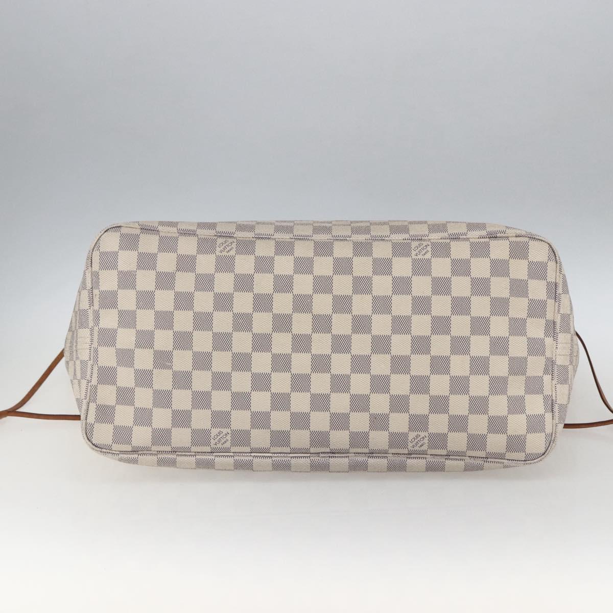LOUIS VUITTON Damier Azur Neverfull GM Tote Bag N41360 LV Auth 168134