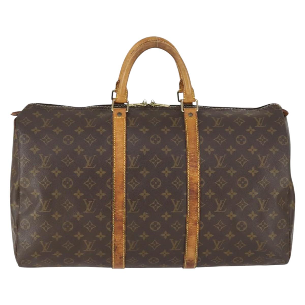LOUIS VUITTON Monogram Keepall 50 Boston Bag M41426 LV Auth 168137