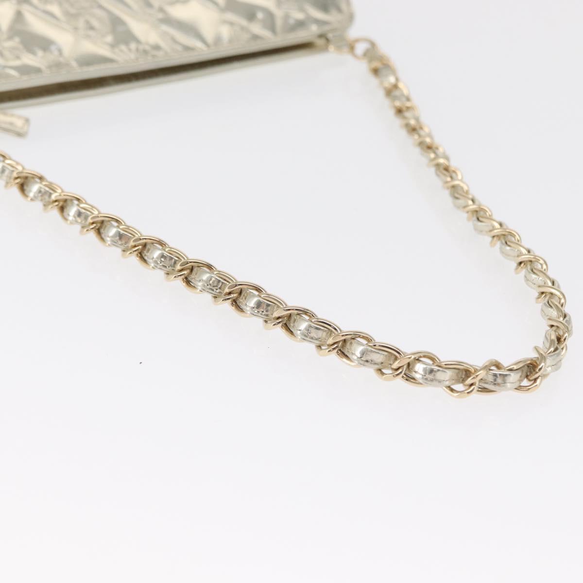 CHANEL Matelasse Shoulder Bag Patent leather Gold CC Auth 168139