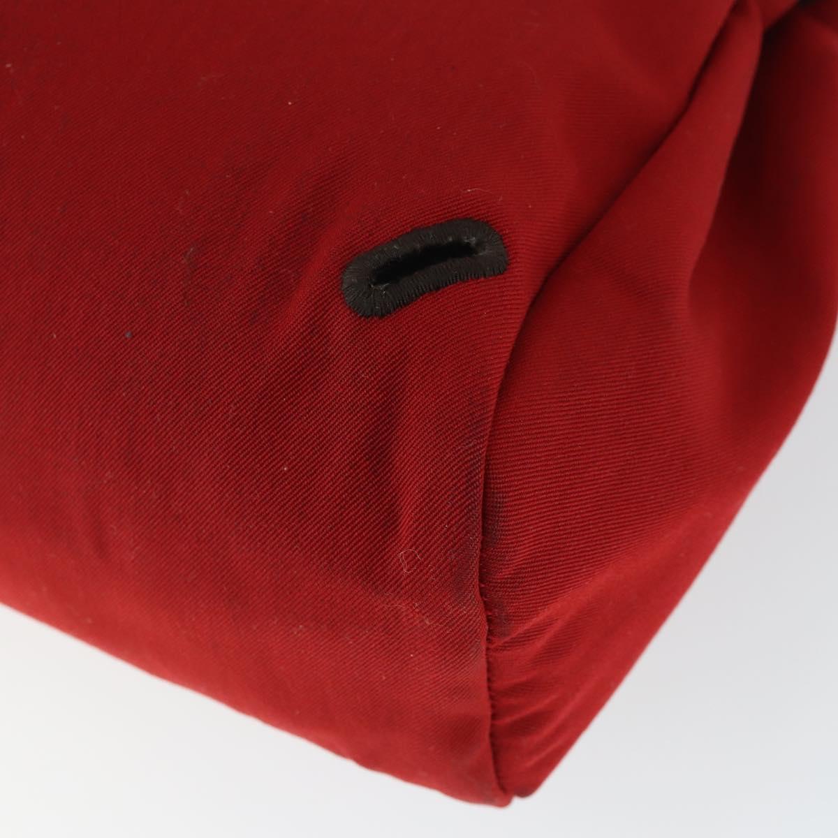 HERMES Herbag MM Hand Bag Canvas 2way Orange Auth 168151