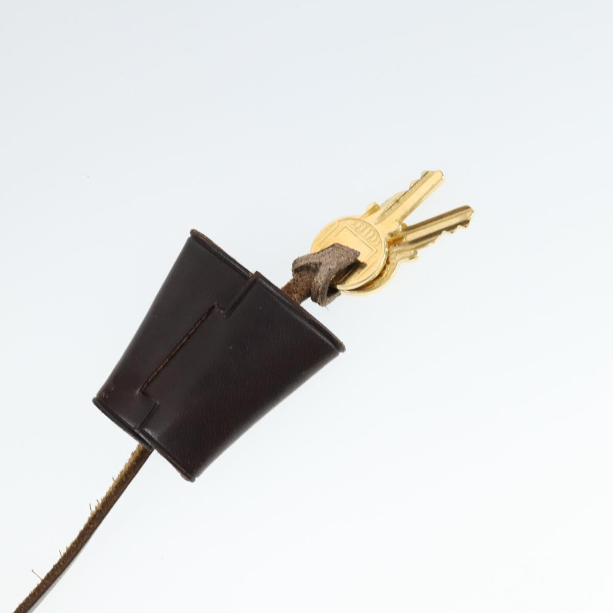 HERMES Herbag MM Hand Bag Canvas 2way Orange Auth 168151