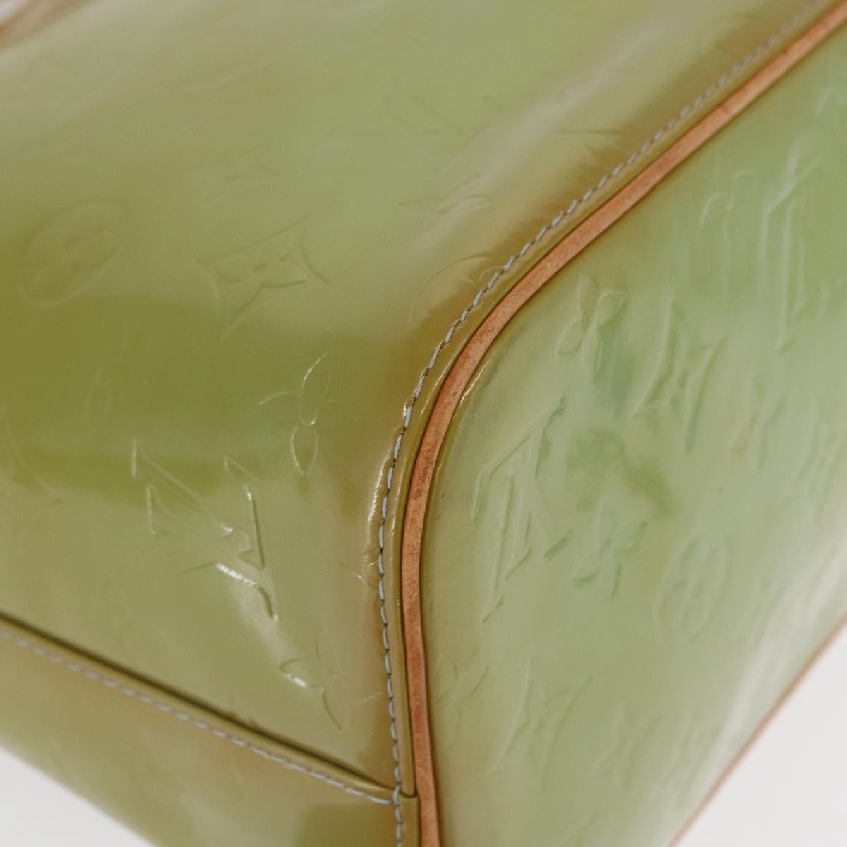 LOUIS VUITTON Monogram Vernis Houston Hand Bag Baby Blue M91005 LV Auth 168158