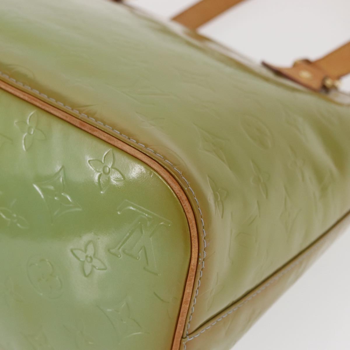 LOUIS VUITTON Monogram Vernis Houston Hand Bag Baby Blue M91005 LV Auth 168158