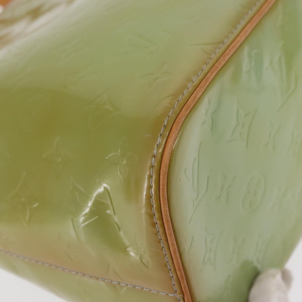 LOUIS VUITTON Monogram Vernis Houston Hand Bag Baby Blue M91005 LV Auth 168158