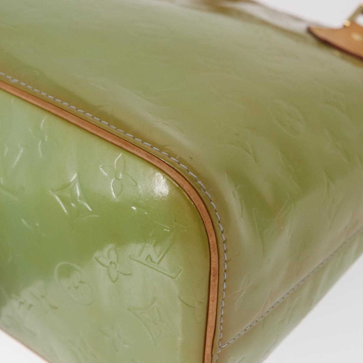 LOUIS VUITTON Monogram Vernis Houston Hand Bag Baby Blue M91005 LV Auth 168158