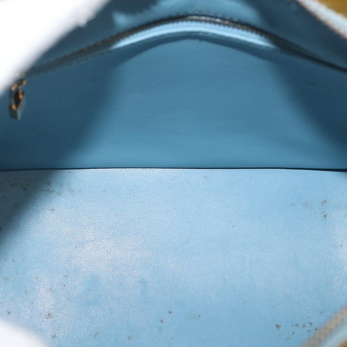 LOUIS VUITTON Monogram Vernis Houston Hand Bag Baby Blue M91005 LV Auth 168158