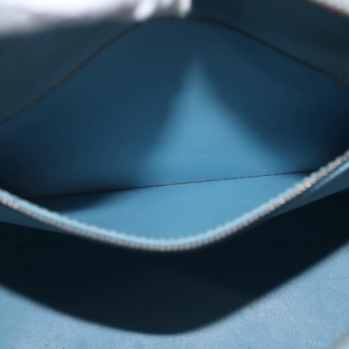 LOUIS VUITTON Monogram Vernis Houston Hand Bag Baby Blue M91005 LV Auth 168158