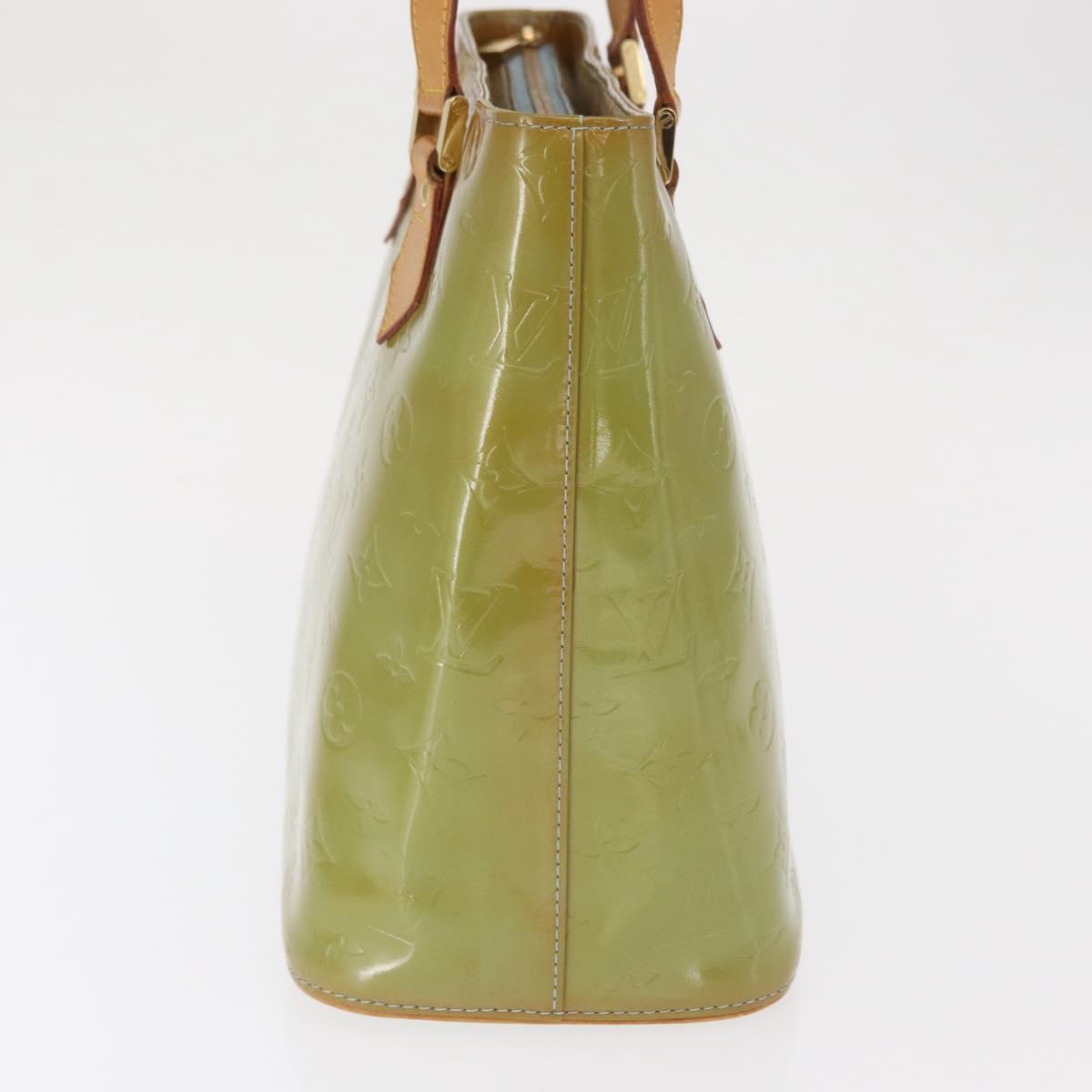 LOUIS VUITTON Monogram Vernis Houston Hand Bag Baby Blue M91005 LV Auth 168158