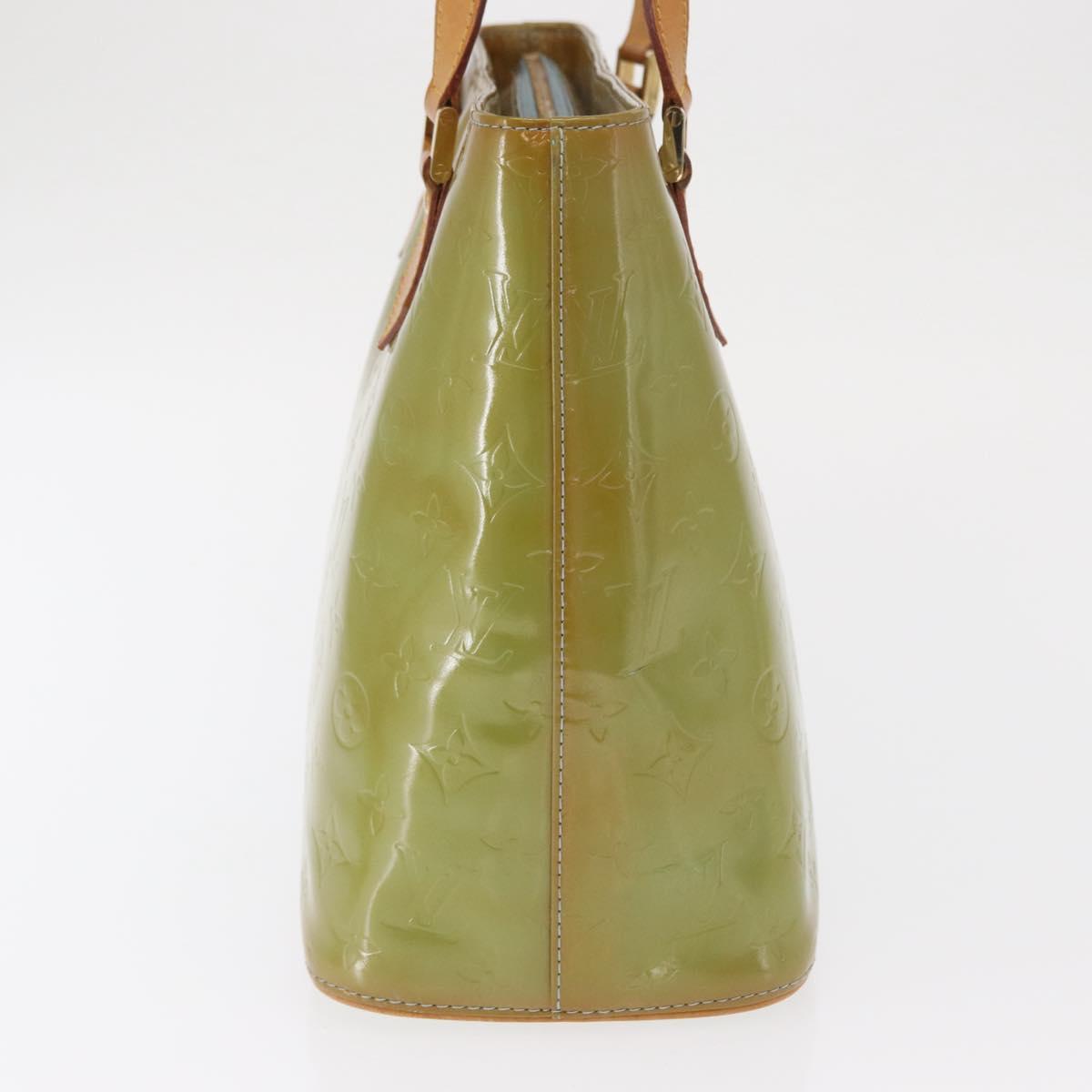 LOUIS VUITTON Monogram Vernis Houston Hand Bag Baby Blue M91005 LV Auth 168158