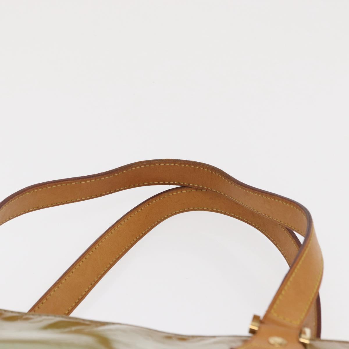 LOUIS VUITTON Monogram Vernis Houston Hand Bag Baby Blue M91005 LV Auth 168158