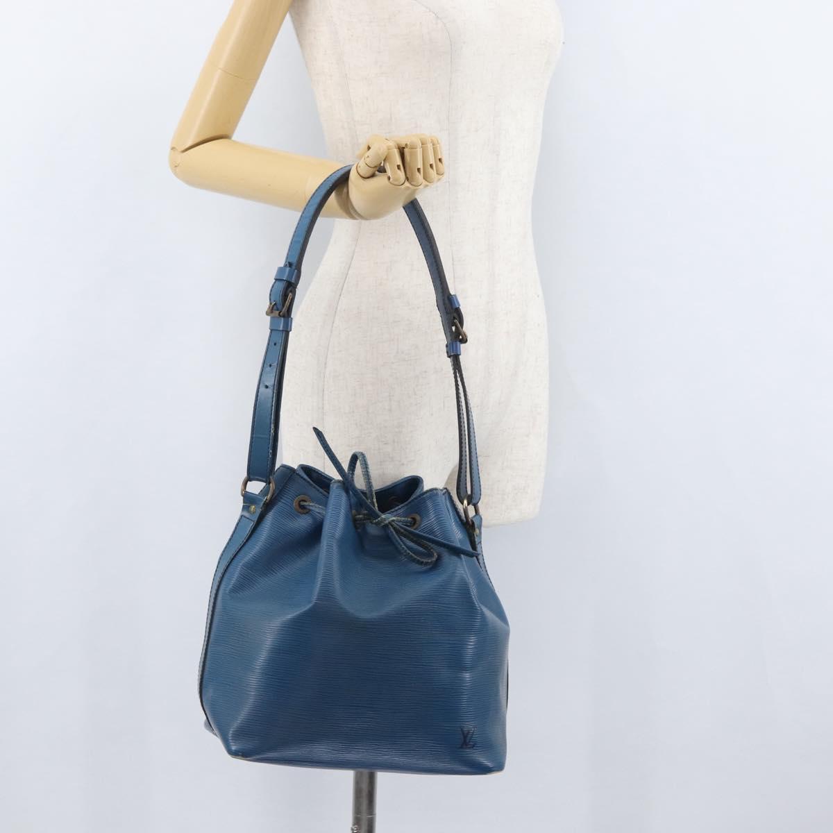 LOUIS VUITTON Epi Petit Noe Shoulder Bag Blue M44105 LV Auth 168162