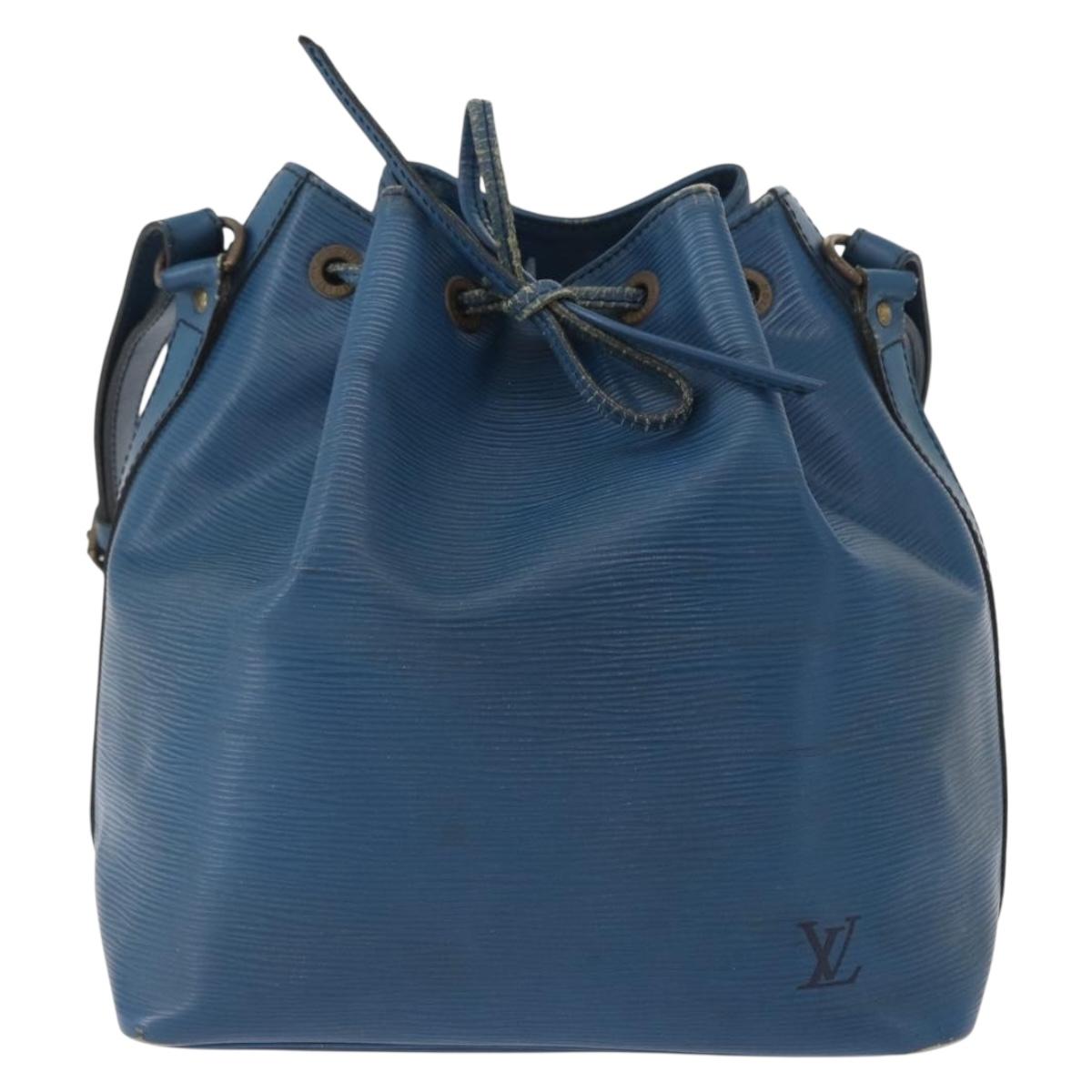 LOUIS VUITTON Epi Petit Noe Shoulder Bag Blue M44105 LV Auth 168162