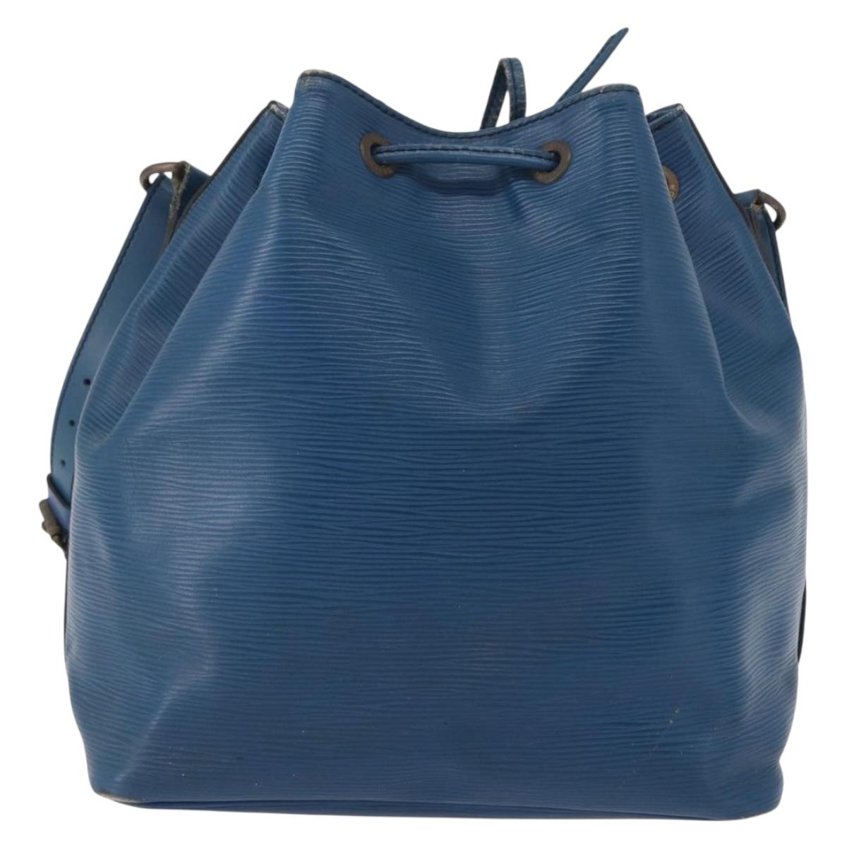 LOUIS VUITTON Epi Petit Noe Shoulder Bag Blue M44105 LV Auth 168162