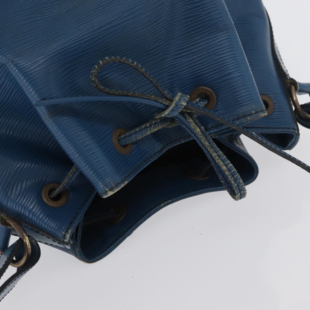 LOUIS VUITTON Epi Petit Noe Shoulder Bag Blue M44105 LV Auth 168162