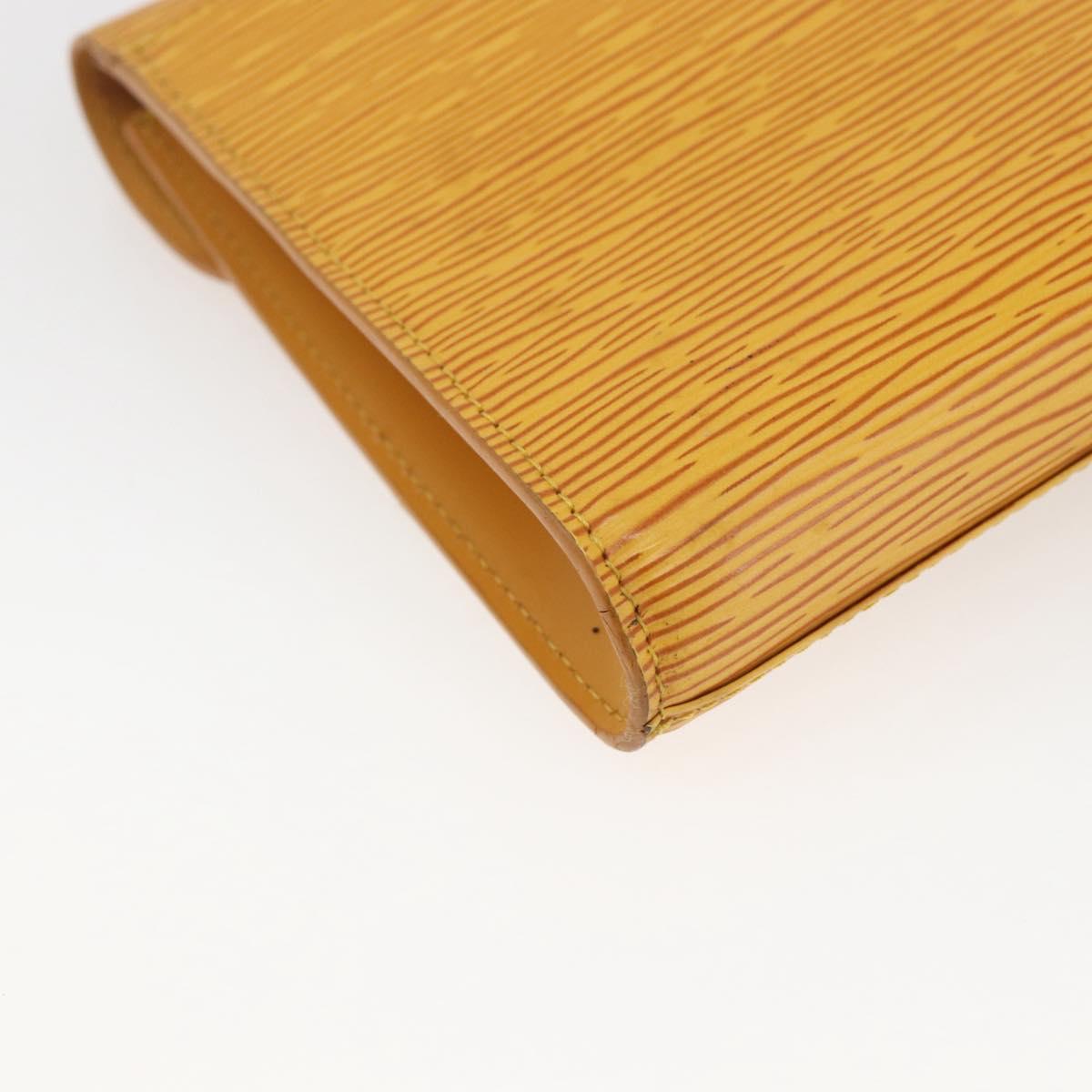 LOUIS VUITTON Epi Art Deco Clutch Bag Yellow M52639 LV Auth 168163
